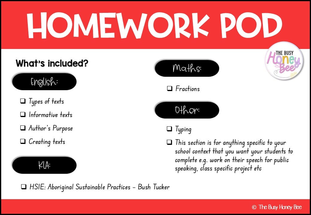 Stage 2 Year A Homework/Learning Pod 4 - PowerPoint