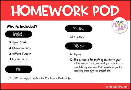 Stage 2 Year A Homework/Learning Pod 4 - PowerPoint
