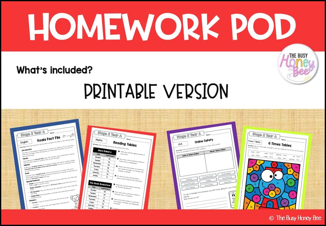 Stage 2 Year A Homework/Learning Pod 5 - PowerPoint