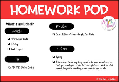 Stage 2 Year A Homework/Learning Pod 5 - PowerPoint