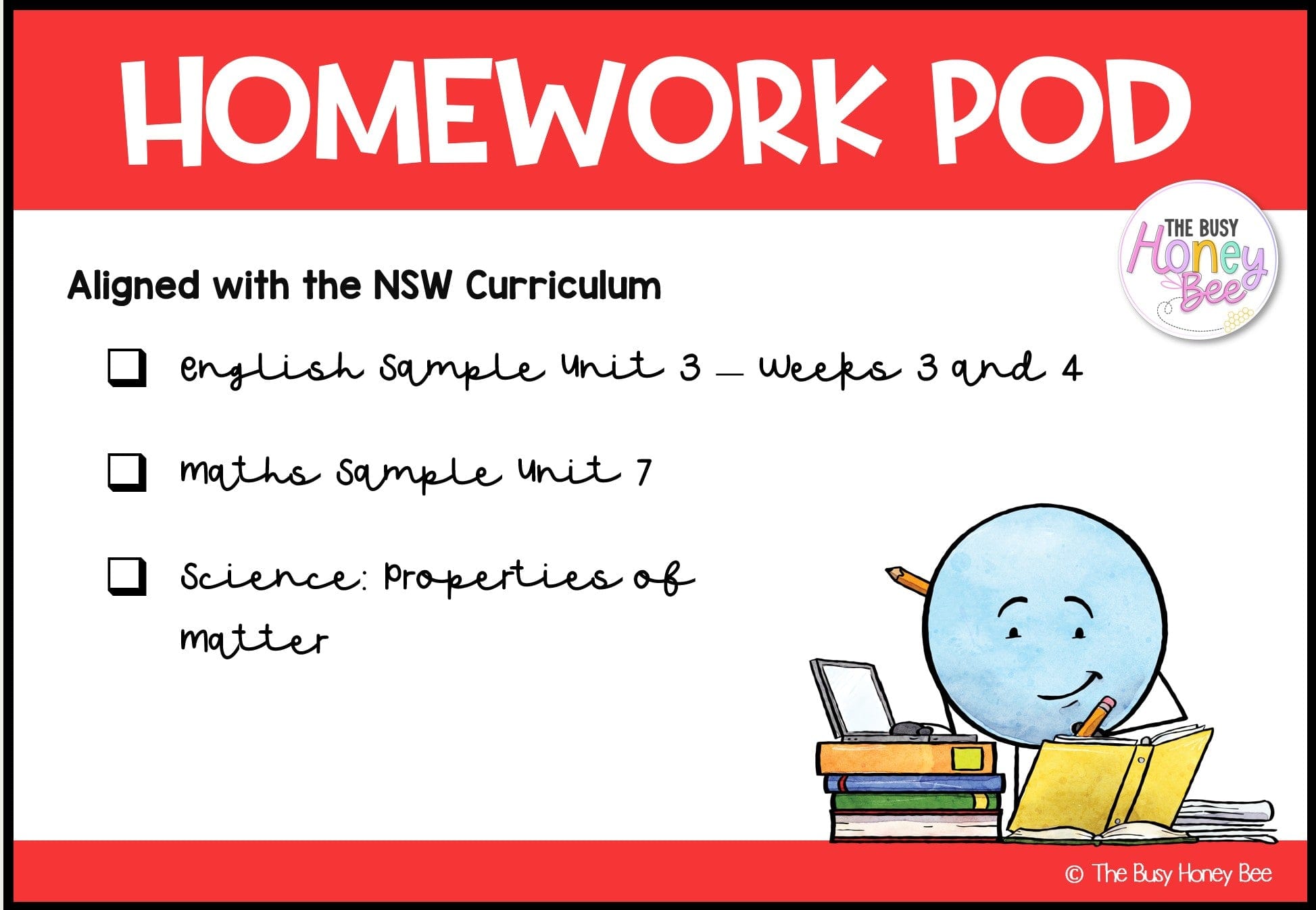 Stage 2 Year A Homework/Learning Pod 7 - Homework | Casual Teaching