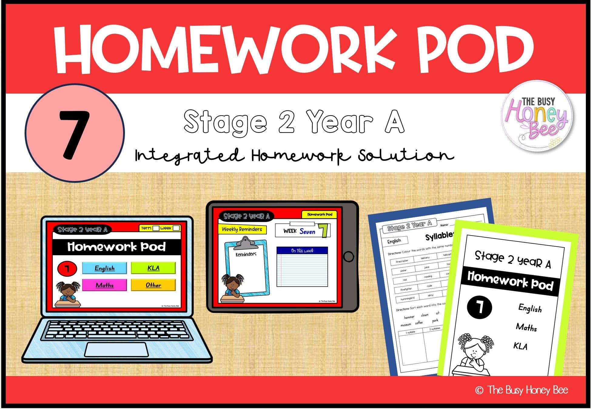 Stage 2 Year A Homework/Learning Pod 7 - Homework | Casual Teaching