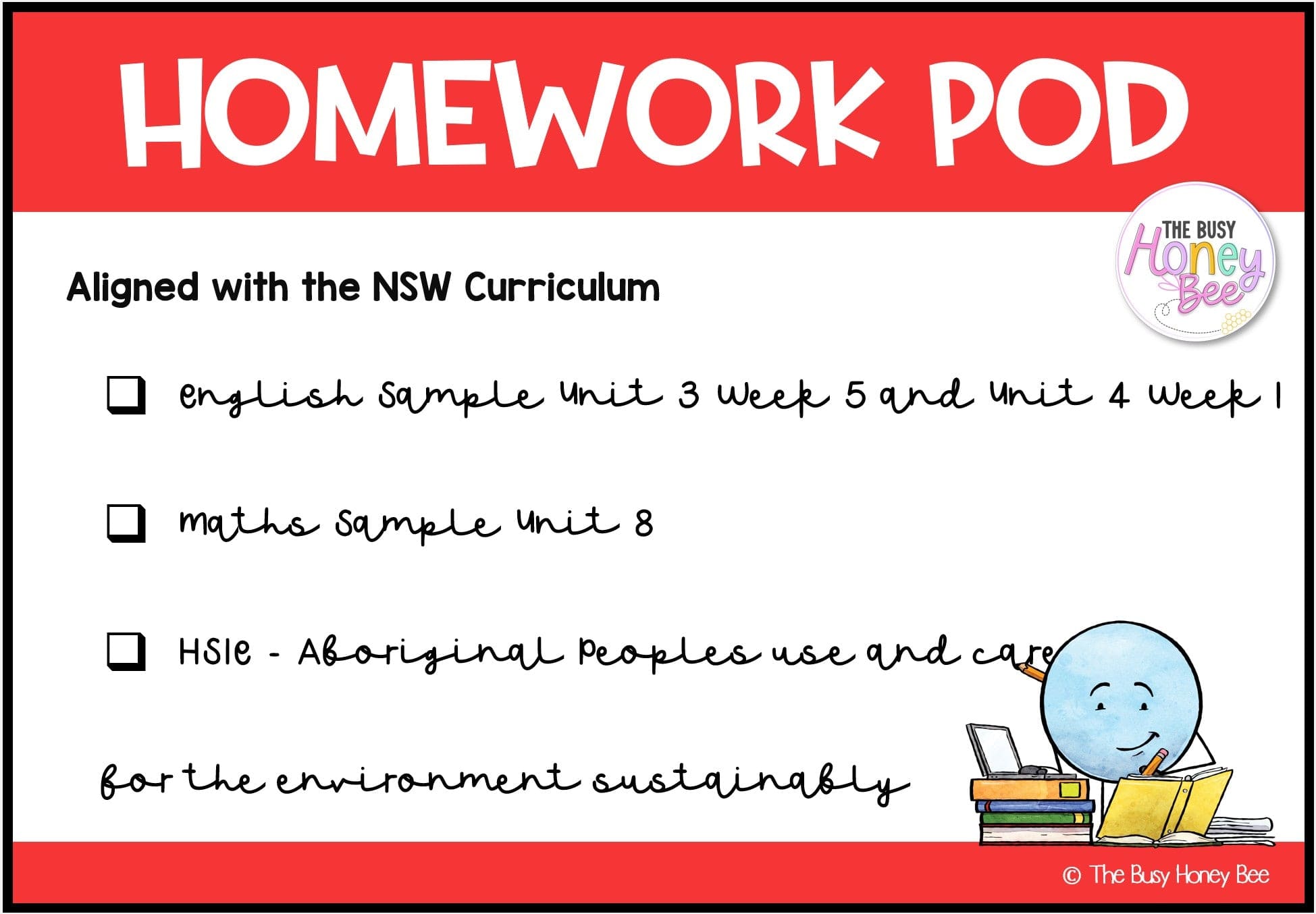 Stage 2 Year A Homework/Learning Pod 8 - Homework | Casual Teaching