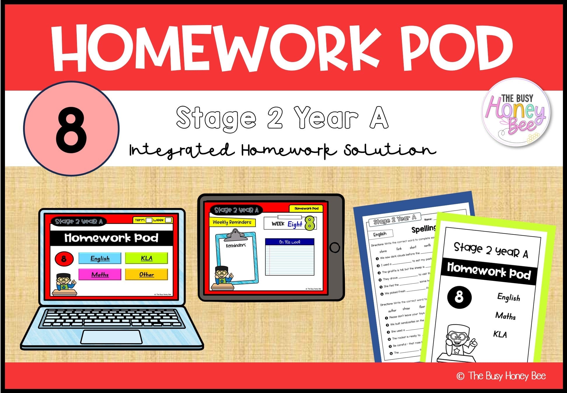 Stage 2 Year A Homework/Learning Pod 8 - Homework | Casual Teaching