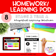 Stage 2 Year A Homework/Learning Pod 8 - Homework | Casual Teaching