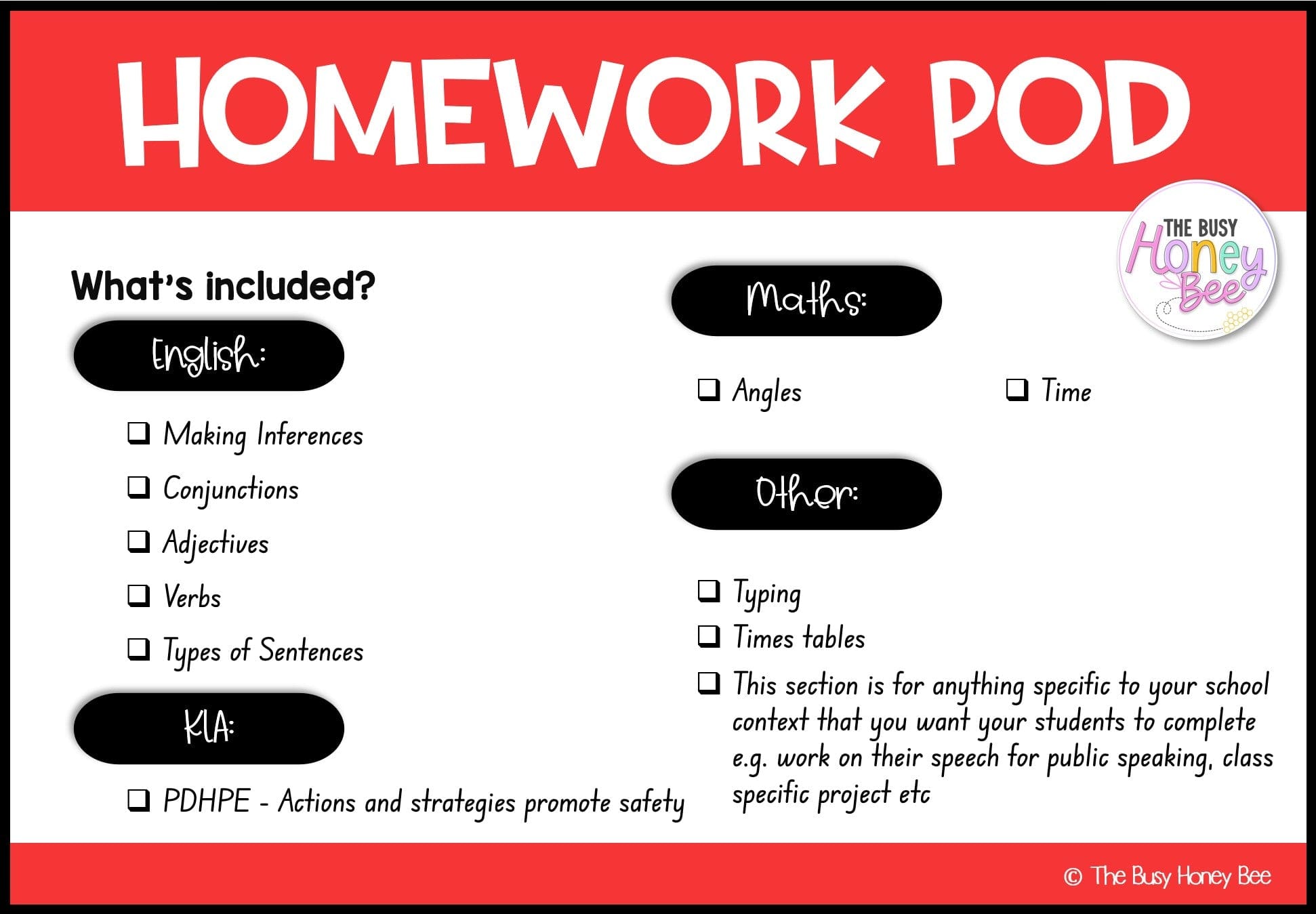 Stage 2 Year A Homework/Learning Pods Term 2 Mega Bundle - Homework | Casual Teaching
