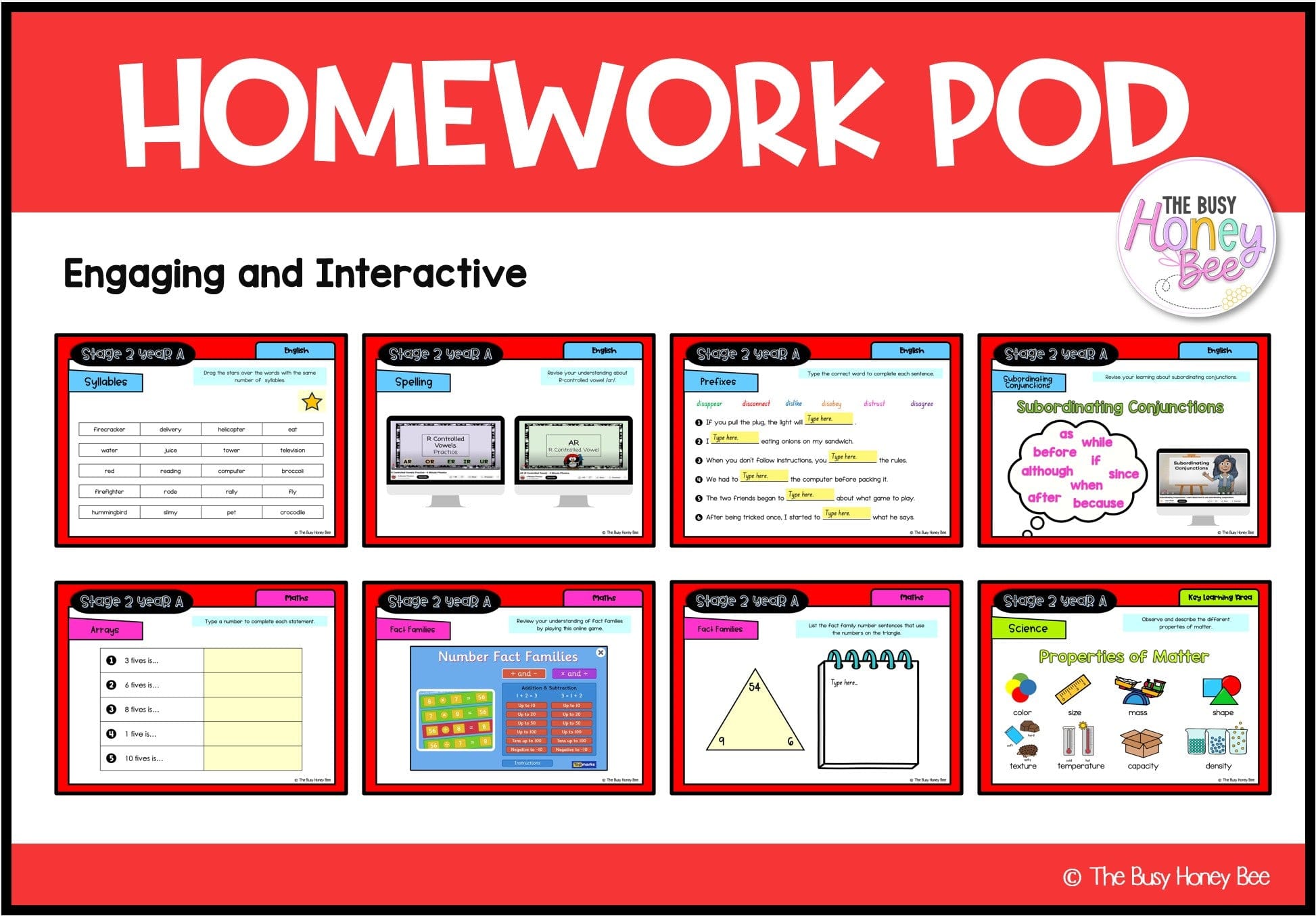 Stage 2 Year A Homework/Learning Pods Term 2 Mega Bundle - Homework | Casual Teaching