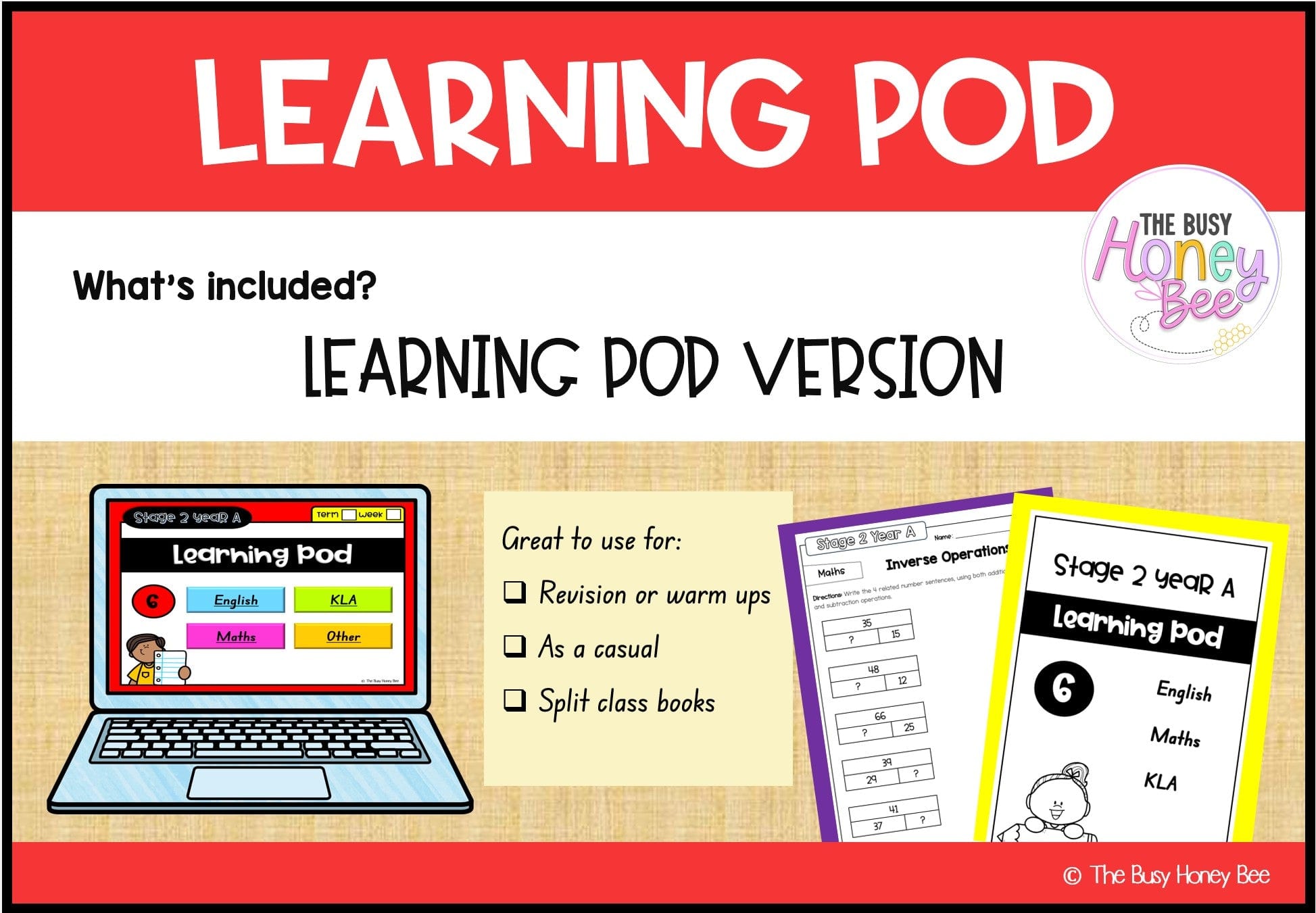 Stage 2 Year A Homework/Learning Pods Term 2 Mega Bundle - Homework | Casual Teaching