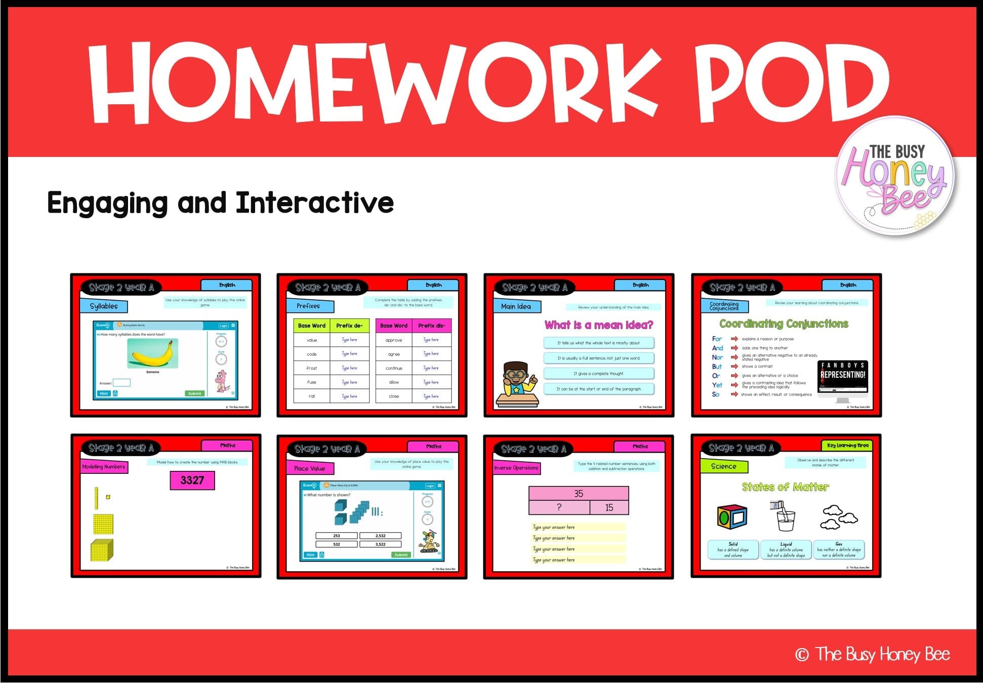 Stage 2 Year A Homework/Learning Pods Term 2 Mega Bundle - Homework | Casual Teaching