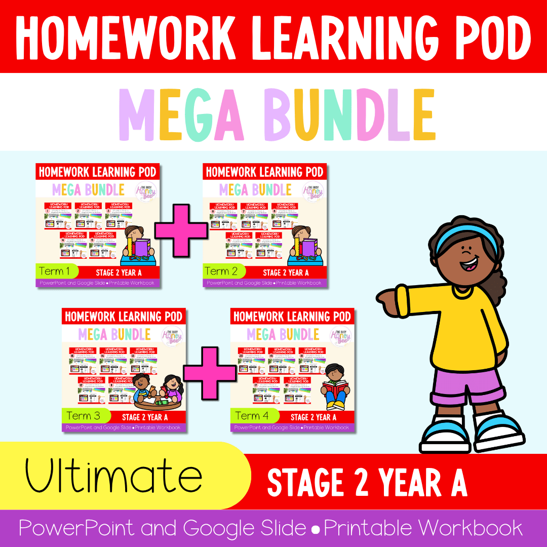 Stage 2 Year A Homework/Learning Pods Ultimate Mega Bundle - Homework | Casual Teaching