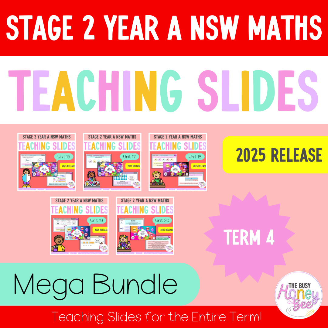 Stage 2 Year A NSW Maths 2025 Term 4 Mega Bundle - Teaching Slides