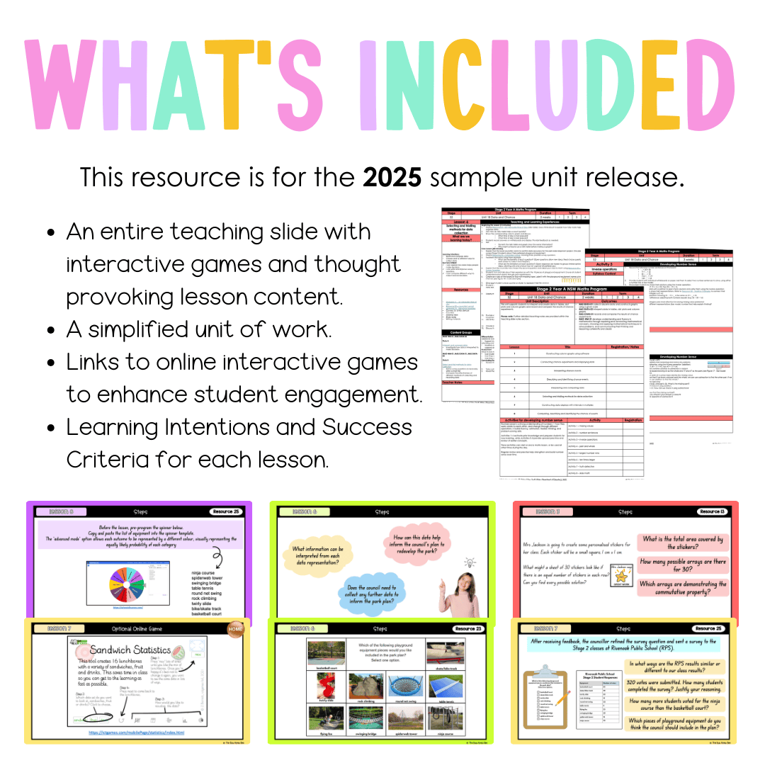 Stage 2 Year A NSW Maths Unit 18 Teaching Slides 2025 - Teaching Slides