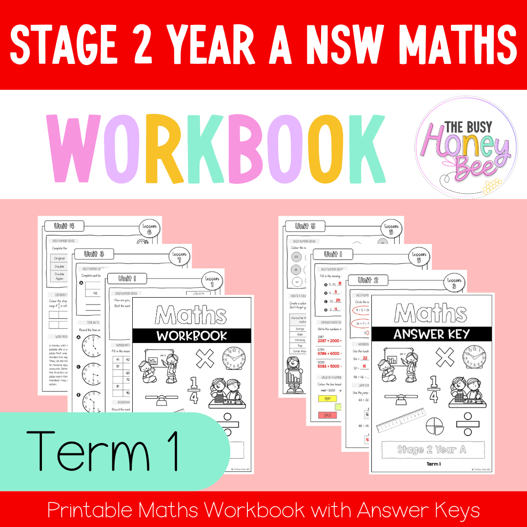 Stage 2 Year A NSW Maths Workbook Term 1 -