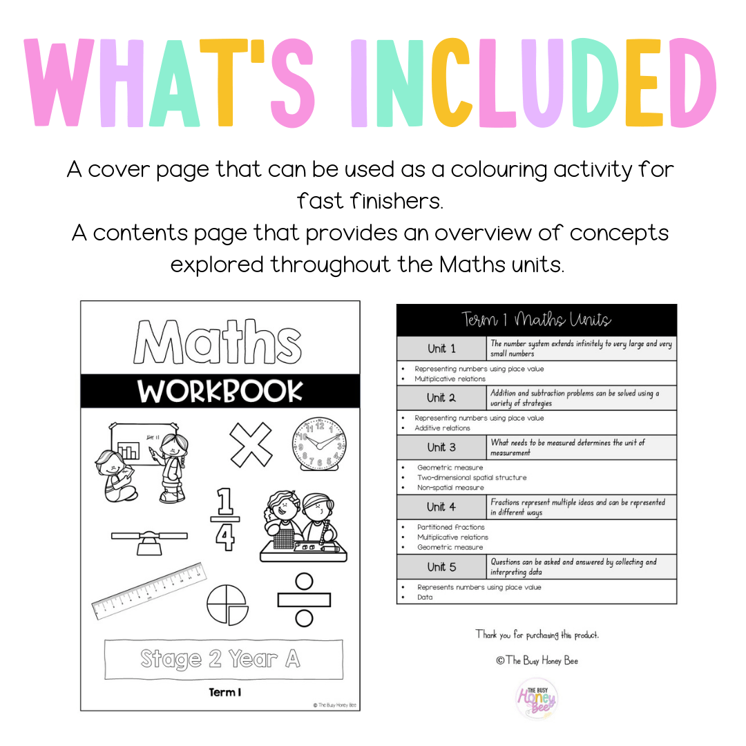 Stage 2 Year A NSW Maths Workbook Term 1 -