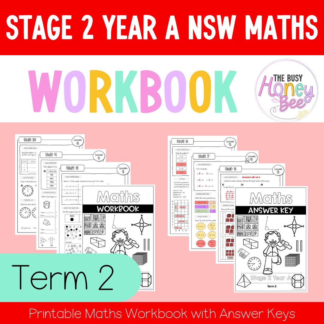 Stage 2 Year A NSW Maths Workbook Term 2 - Workbook | Worksheets