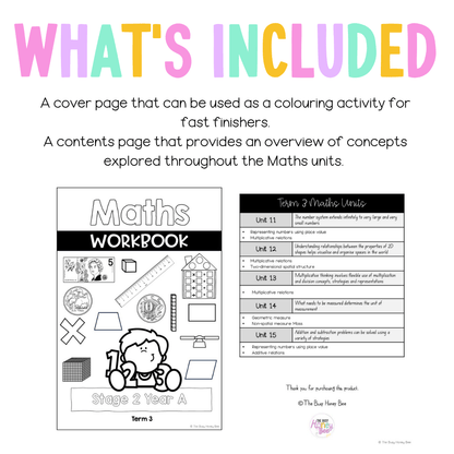Stage 2 Year A NSW Maths Workbook Term 3 - Workbook | Worksheets