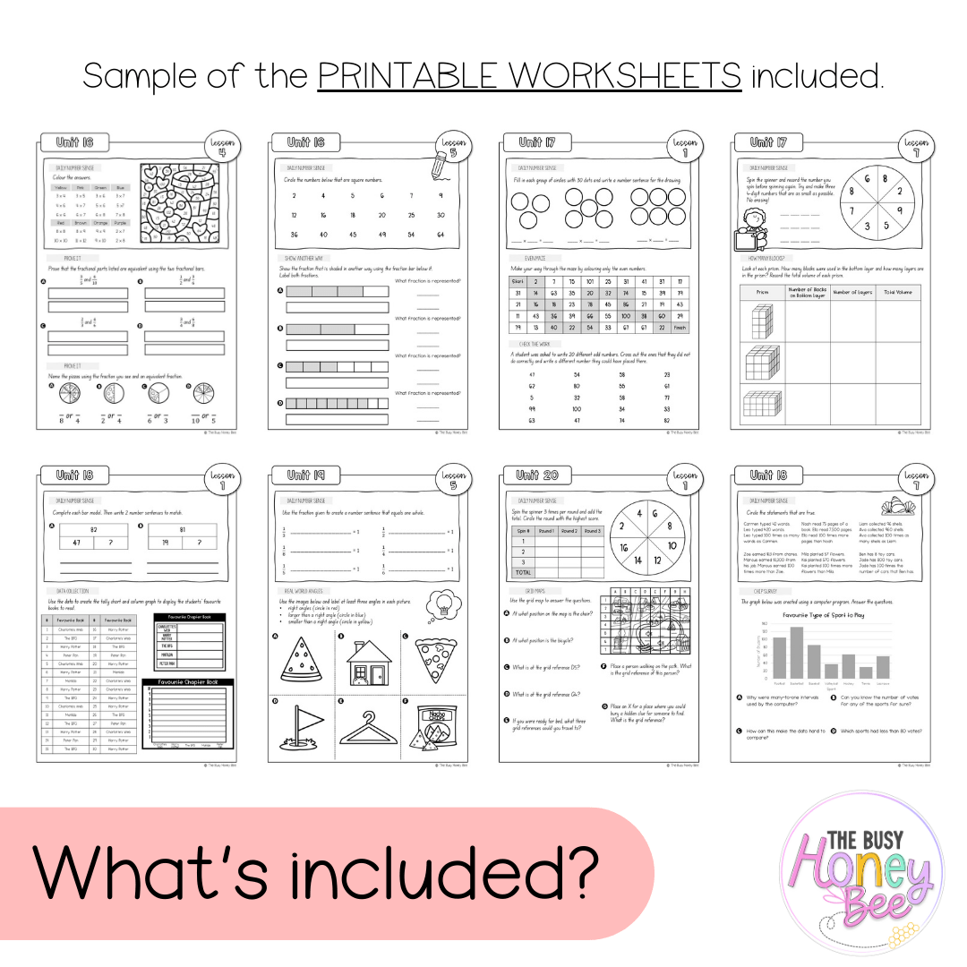 Stage 2 Year A NSW Maths Workbook Term 4 - Workbook | Worksheets