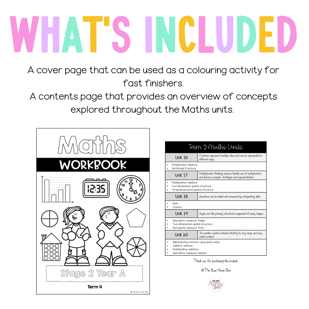 Stage 2 Year A NSW Maths Workbook Term 4 - Workbook | Worksheets