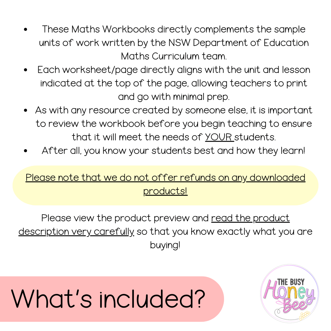Stage 2 Year A NSW Maths Workbook ULTIMATE Mega Bundle - Workbook | Worksheets