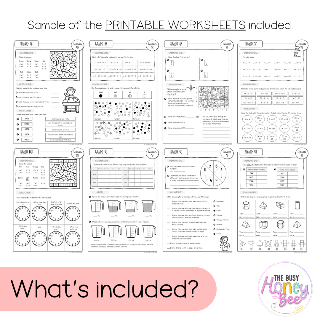 Stage 2 Year A NSW Maths Workbook ULTIMATE Mega Bundle - Workbook | Worksheets