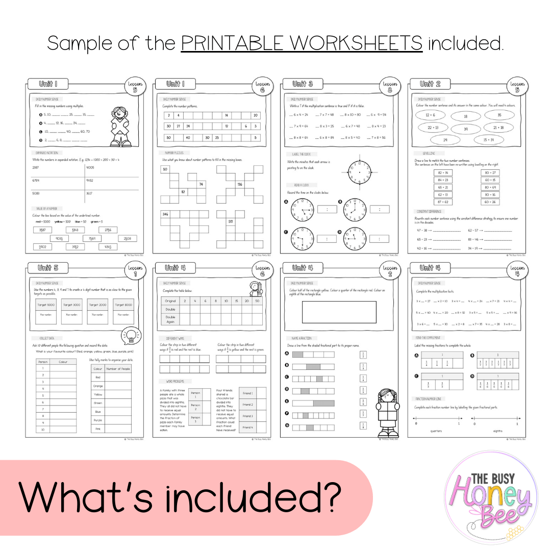 Stage 2 Year A NSW Maths Workbook ULTIMATE Mega Bundle - Workbook | Worksheets