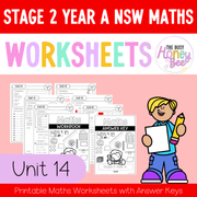 Stage 2 Year A NSW Maths Worksheets Unit 14 - Workbook | Worksheets