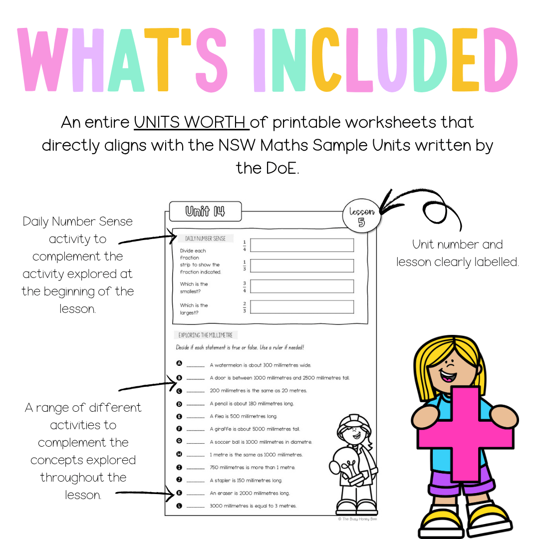 Stage 2 Year A NSW Maths Worksheets Unit 14 - Workbook | Worksheets