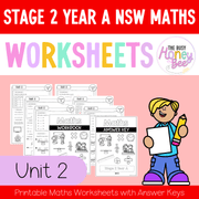 Stage 2 Year A NSW Maths Worksheets Unit 2 - Workbook | Worksheets