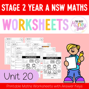 Stage 2 Year A NSW Maths Worksheets Unit 20 - Workbook | Worksheets