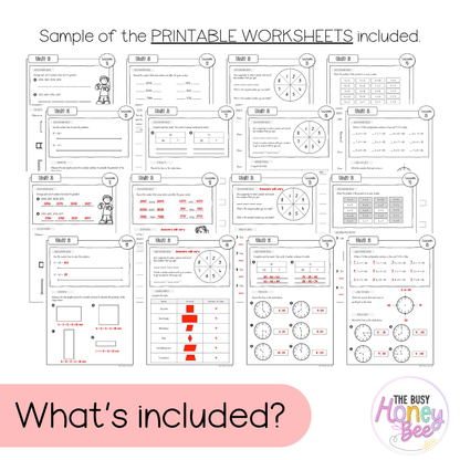 Stage 2 Year A NSW Maths Worksheets Unit 3 - Workbook | Worksheets