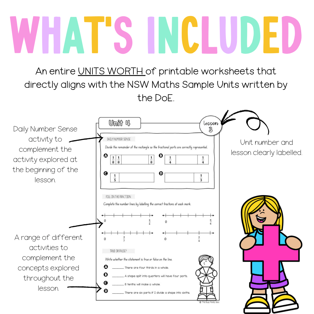 Stage 2 Year A NSW Maths Worksheets Unit 4 - Workbook | Worksheets