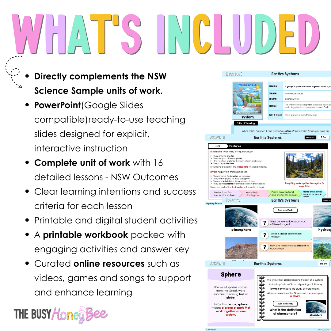 Stage 2 Year A NSW Science Sample Unit 1 Teaching Pack 2026 - Teaching Bundle