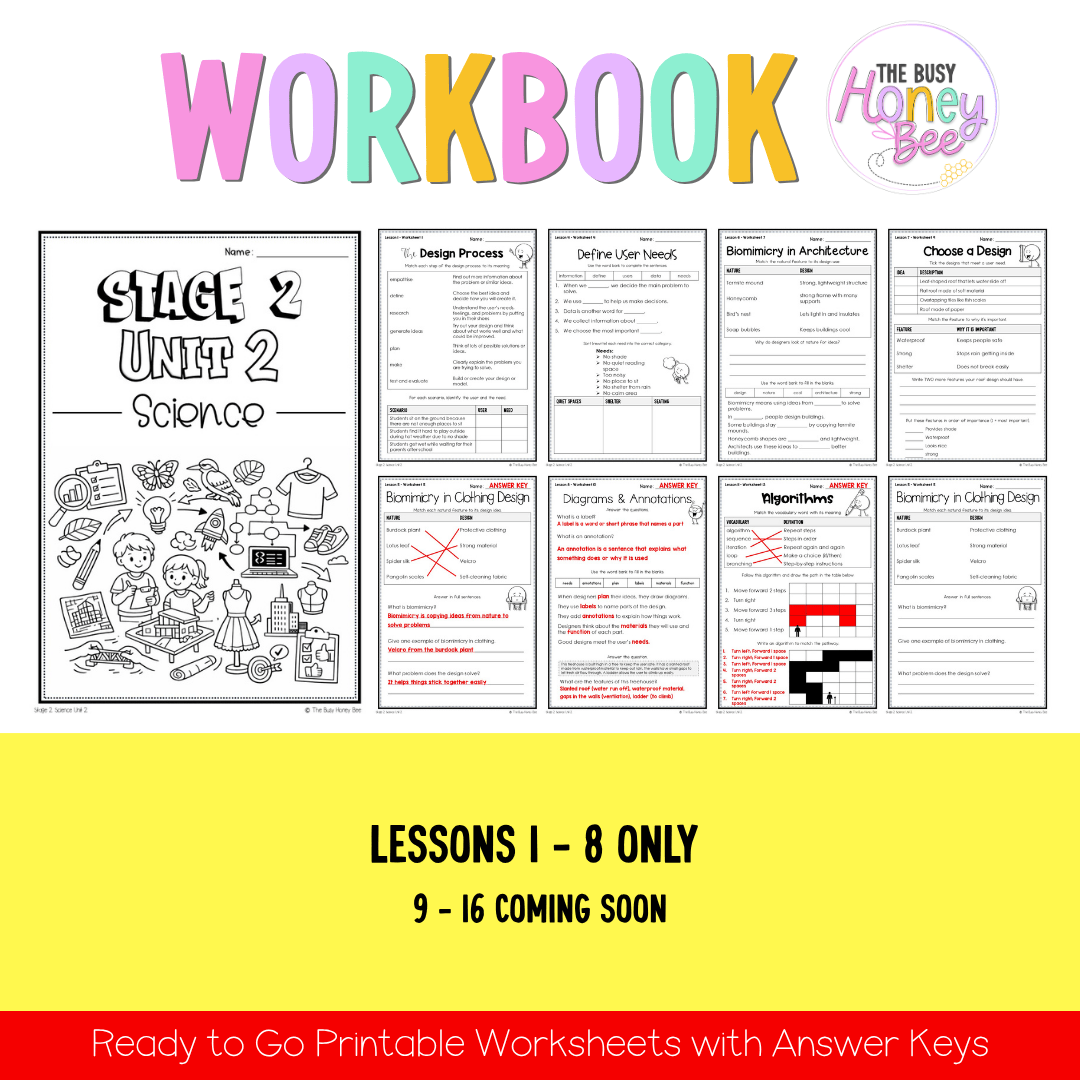 Stage 2 Year A NSW Science Sample Unit 2 Teaching Pack 2026 - Teaching Bundle