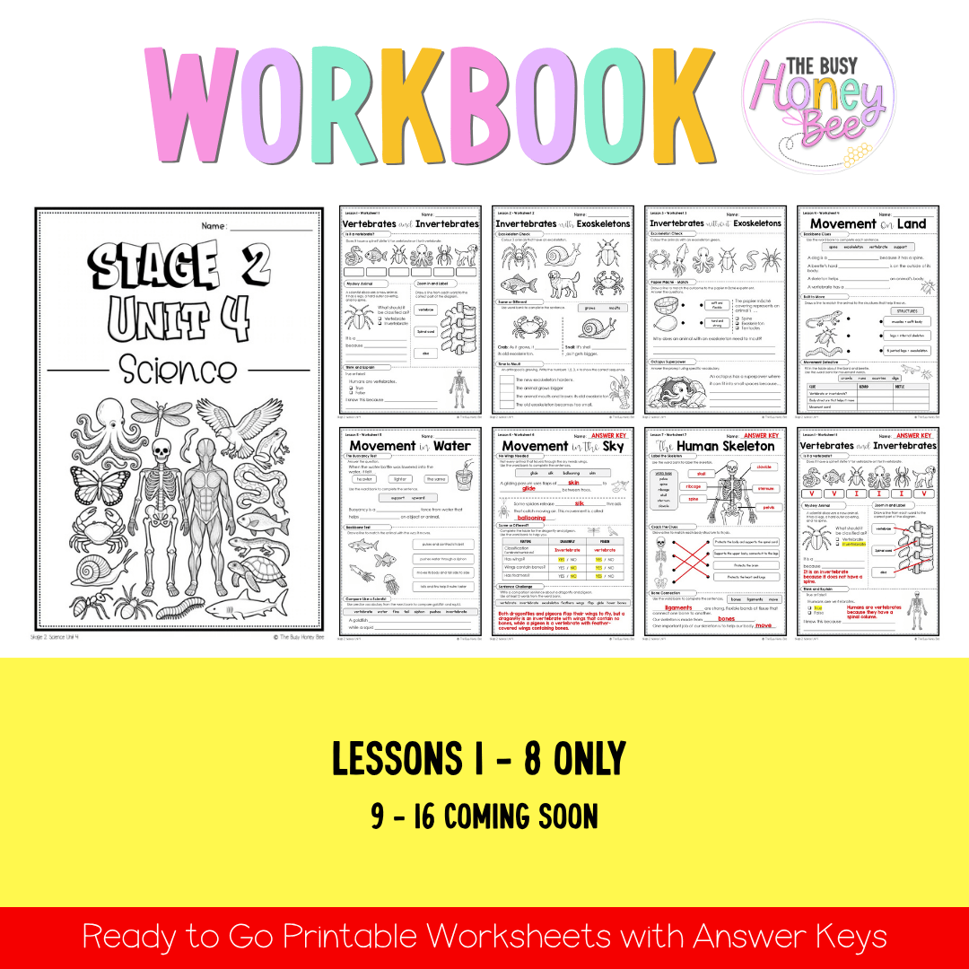Stage 2 Year A NSW Science Sample Unit 4 Teaching Pack 2026 - Teaching Bundle