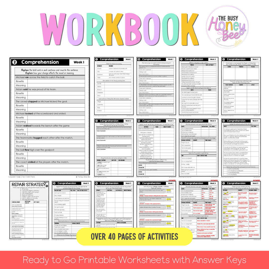 Stage 2 Year A Reading Comprehension Teaching Bundle Unit 8 - Component A - Teaching Bundle