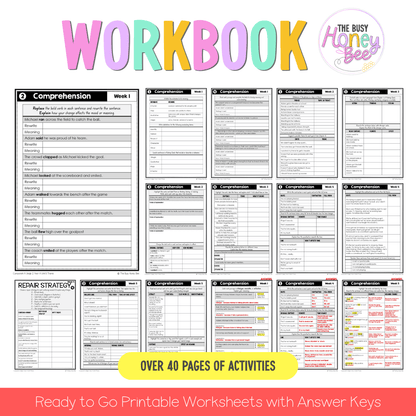 Stage 2 Year A Reading Comprehension Teaching Bundle Unit 8 - Component A - Teaching Bundle