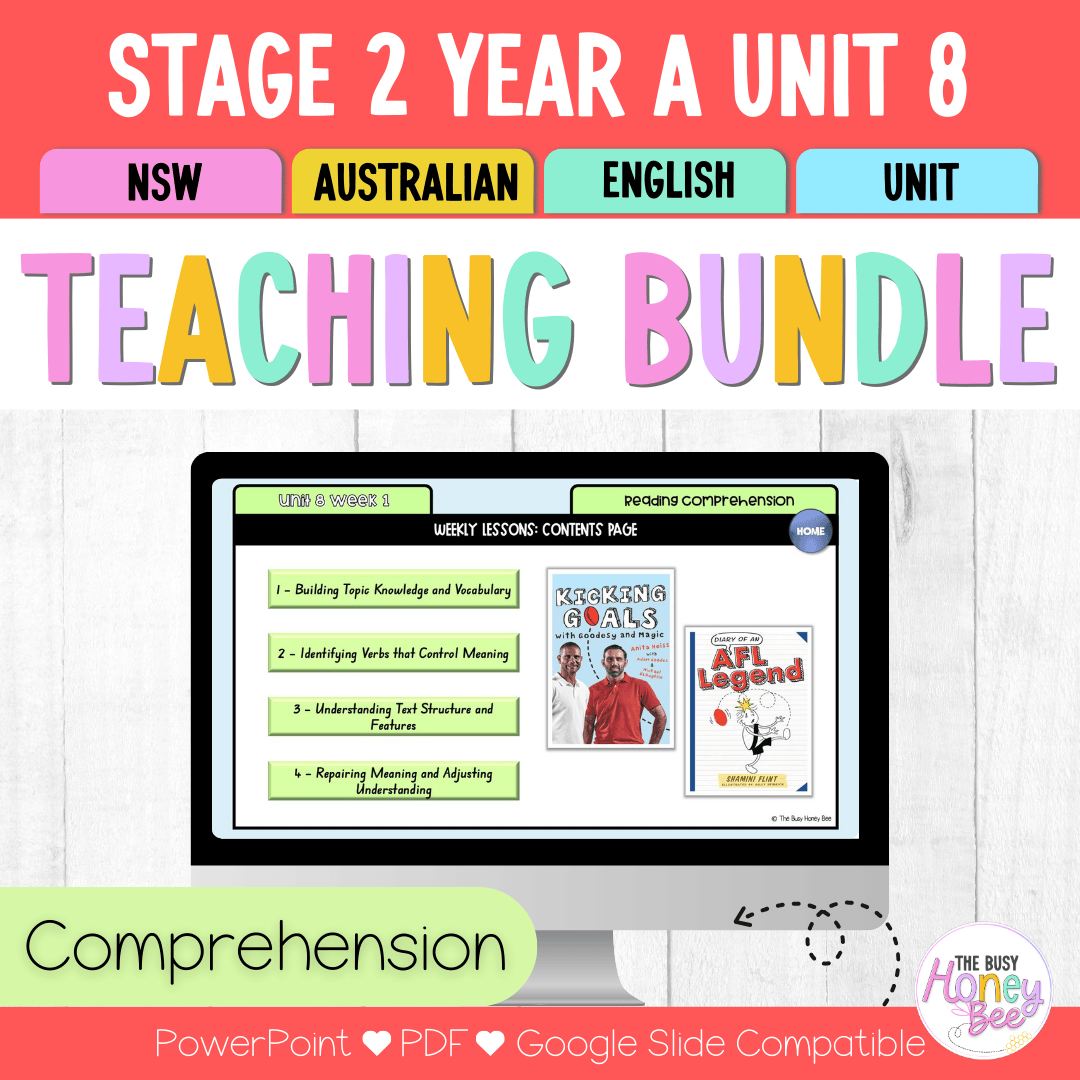 Stage 2 Year A Reading Comprehension Teaching Bundle Unit 8 - Component A - Teaching Bundle