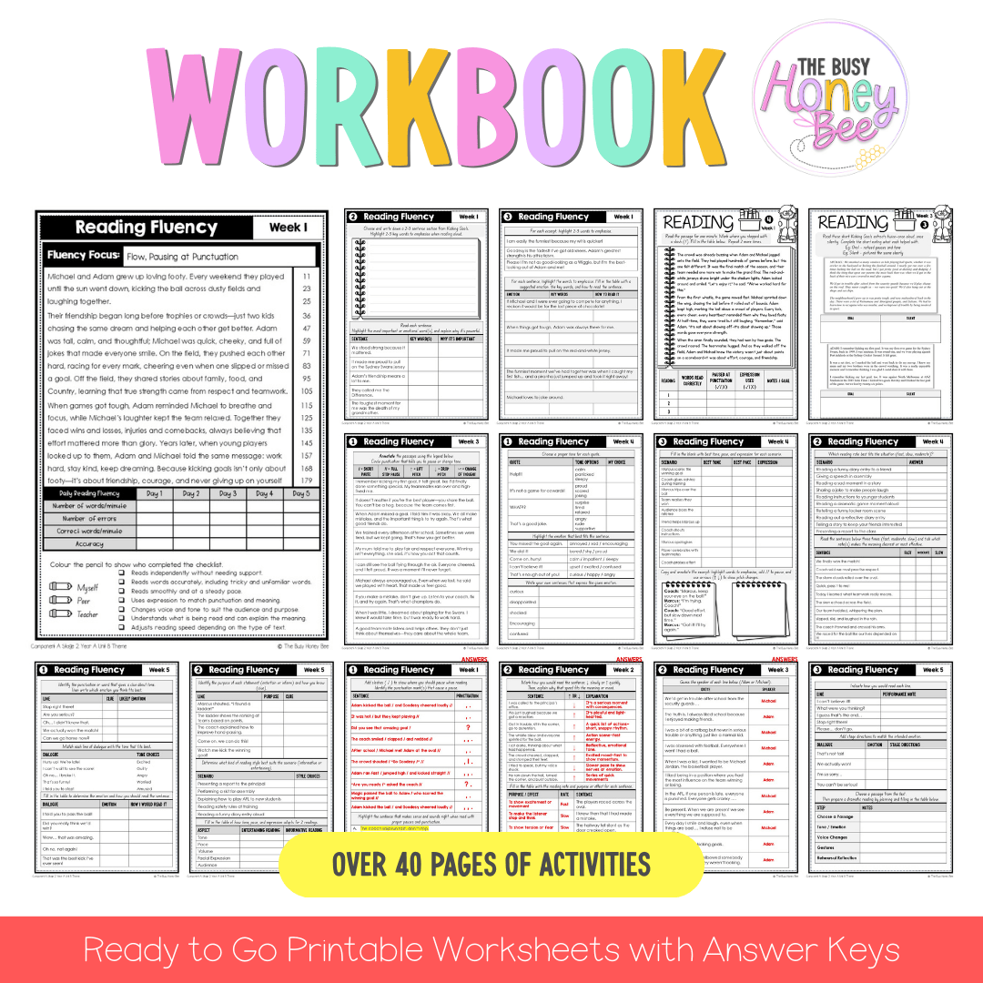 Stage 2 Year A Reading Fluency Teaching Bundle Unit 8 - Component A - Teaching Bundle
