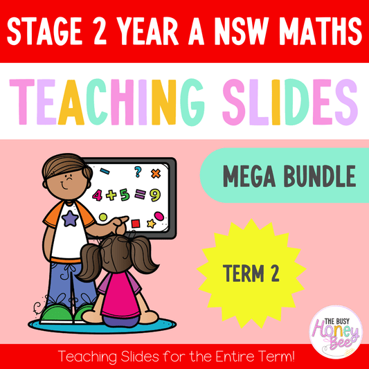 Stage 2 Year A Term 2 NSW Maths Teaching Slides Mega Bundle - Teaching Slides