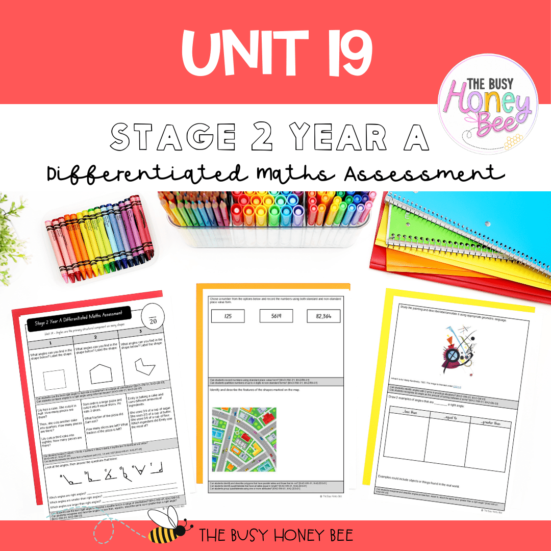 Stage 2 Year A Term 4 Differentiated Maths Assessment Bundle - Assessment