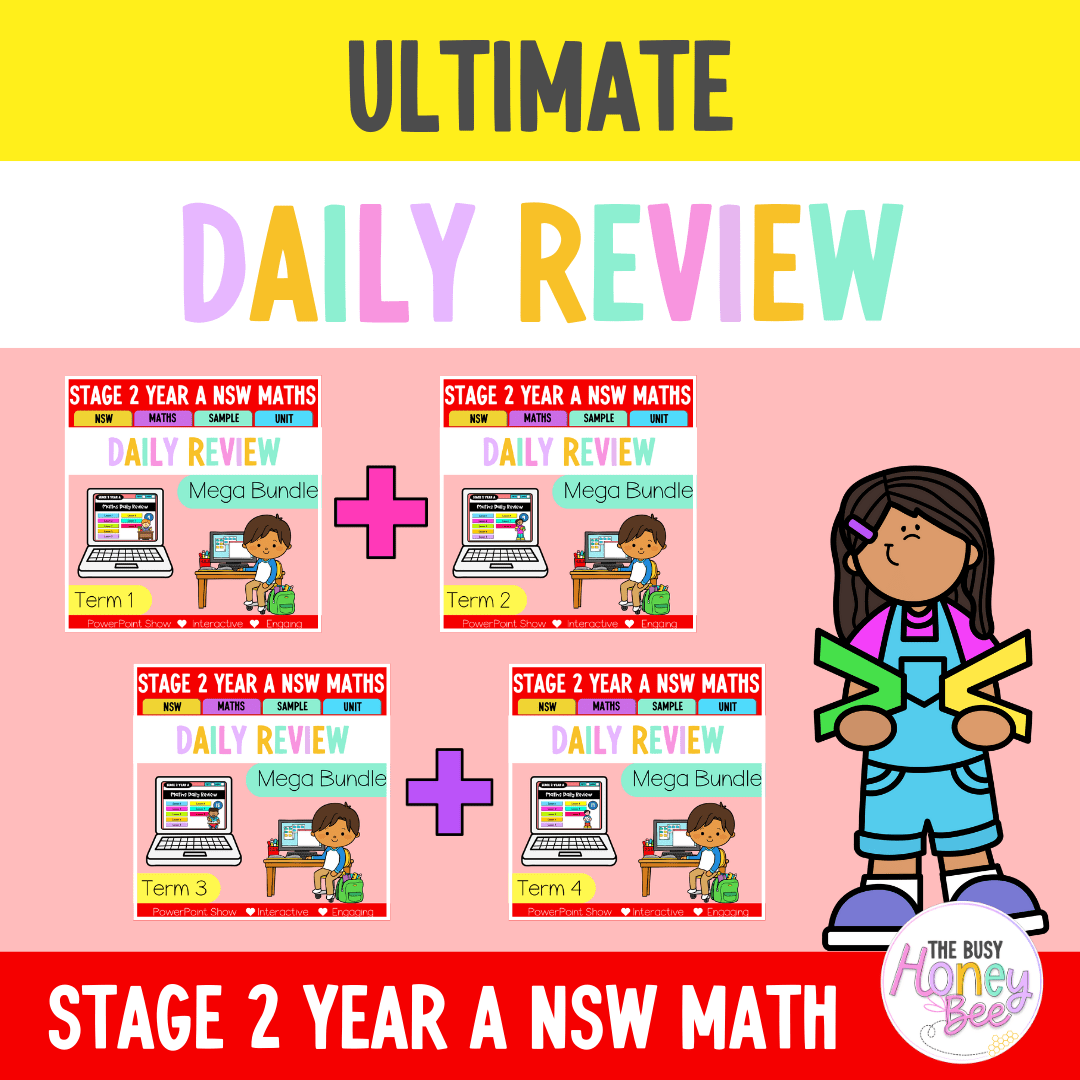 Stage 2 Year A Ultimate Australian | NSW Maths Daily Review | Warm-Up Mega Bundle - Warm Up | Revision