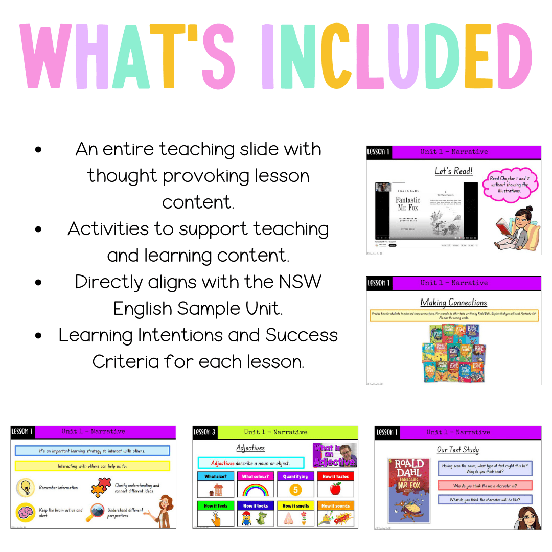 Stage 2 Year A Unit 1 NSW Narrative English Teaching Slides - Teaching Slides