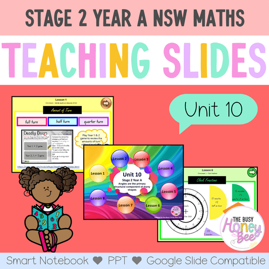 Stage 2 Year A Unit 10 NSW Maths Teaching Slides - Zip Folder: Smart Notebook, PowerPoint, Google Slide Compatible