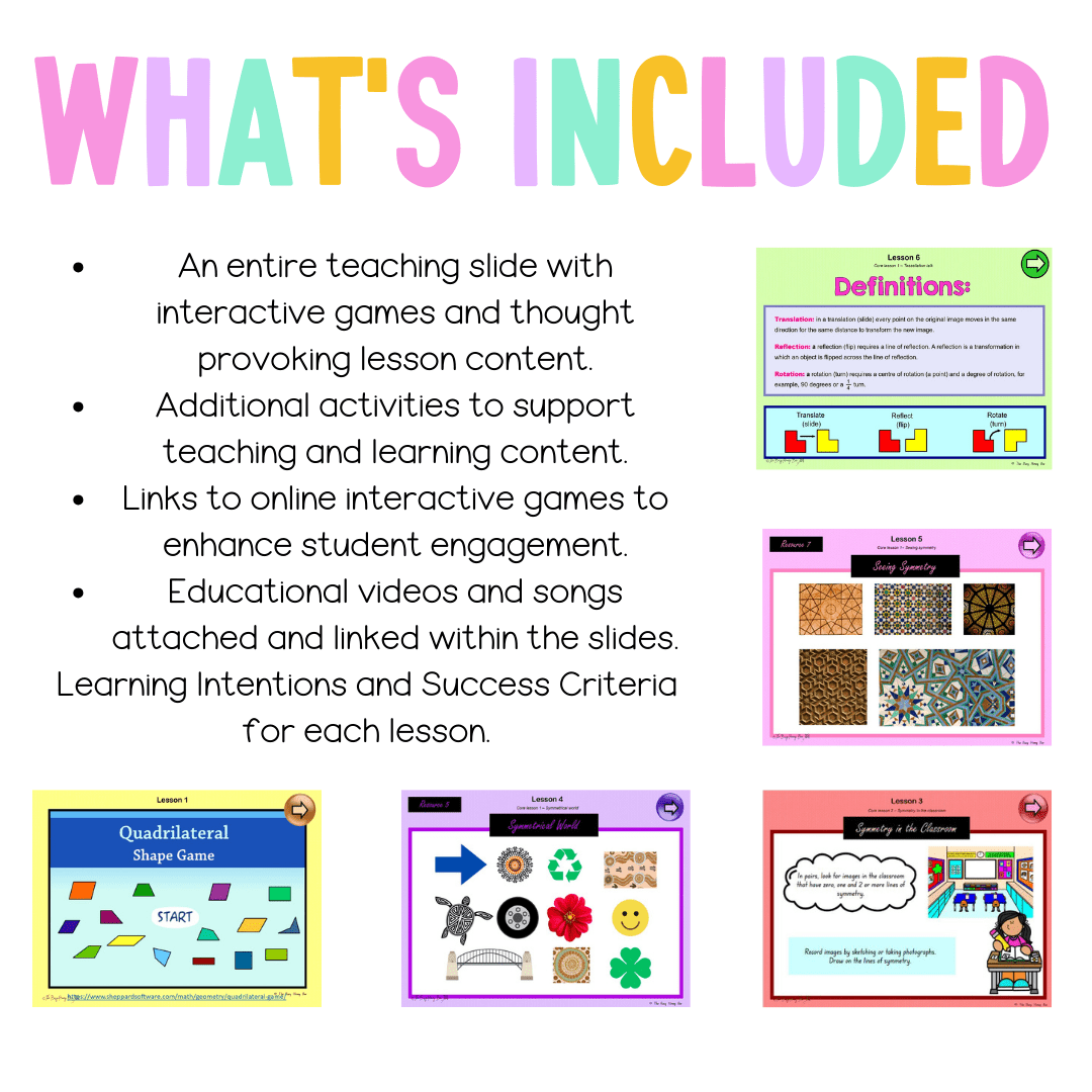 Stage 2 Year A Unit 12 NSW Maths Teaching Slides - Zip Folder: Smart Notebook, PowerPoint, Google Slide Compatible