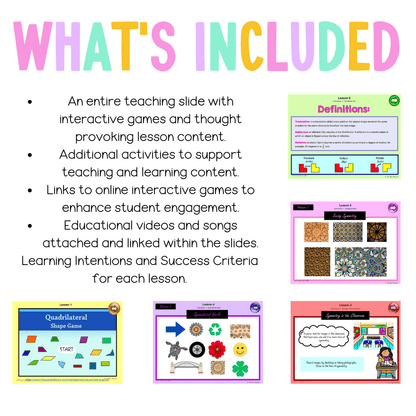 Stage 2 Year A Unit 12 NSW Maths Teaching Slides - Zip Folder: Smart Notebook, PowerPoint, Google Slide Compatible