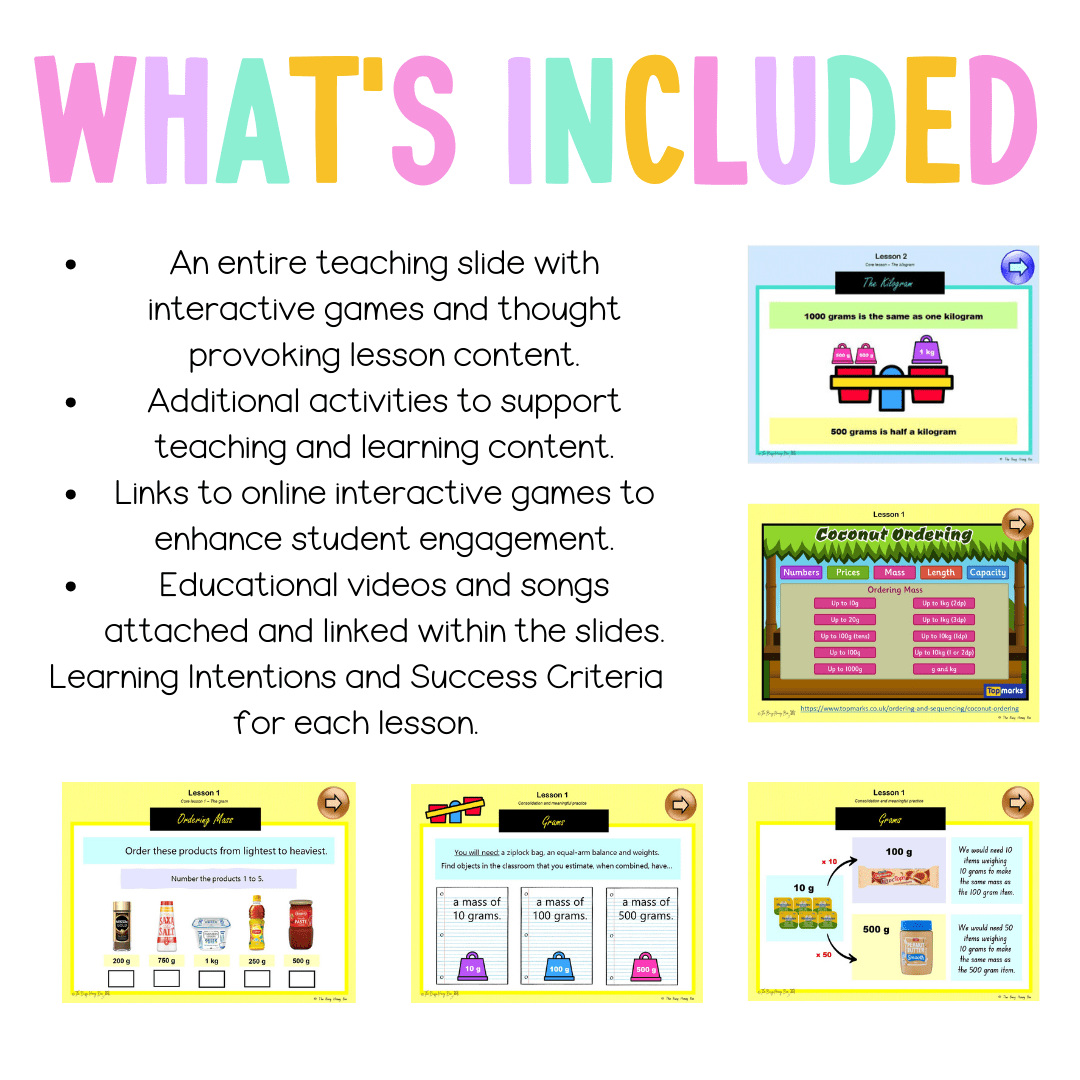 Stage 2 Year A Unit 14 NSW Maths Teaching Slides - Zip Folder: Smart Notebook, PowerPoint, Google Slide Compatible