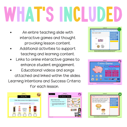Stage 2 Year A Unit 15 NSW Maths Teaching Slides - Zip Folder: Smart Notebook, PowerPoint, Google Slide Compatible