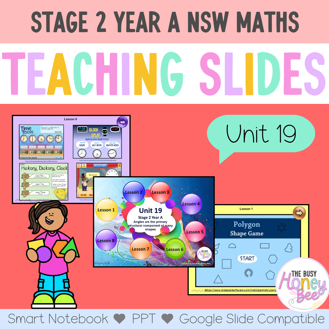 Stage 2 Year A Unit 19 NSW Maths Teaching Slides - Zip Folder: Smart Notebook, PowerPoint, Google Slide Compatible