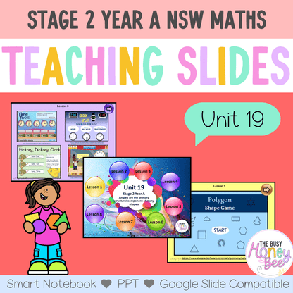 Stage 2 Year A Unit 19 NSW Maths Teaching Slides - Zip Folder: Smart Notebook, PowerPoint, Google Slide Compatible