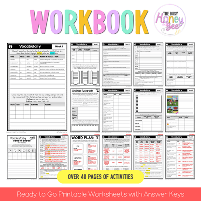 Stage 2 Year A Vocabulary Teaching Bundle Unit 8 - Component A - Teaching Bundle